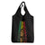 Reggae King Marley Grocery Bag Typeset Grunge Style