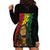Reggae King Marley Hoodie Dress Typeset Grunge Style