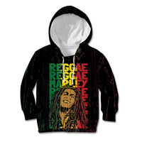 Reggae King Marley Kid Hoodie Typeset Grunge Style - Wonder Print Shop