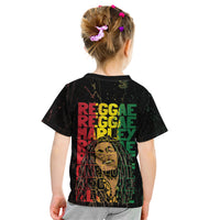 Reggae King Marley Kid T Shirt Typeset Grunge Style - Wonder Print Shop