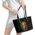 Reggae King Marley Leather Tote Bag Typeset Grunge Style - Wonder Print Shop