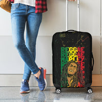 Reggae King Marley Luggage Cover Typeset Grunge Style - Wonder Print Shop
