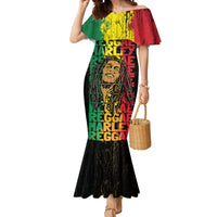 Reggae King Marley Mermaid Dress Typeset Grunge Style - Wonder Print Shop