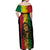 Reggae King Marley Off Shoulder Maxi Dress Typeset Grunge Style - Wonder Print Shop