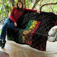 Reggae King Marley Quilt Typeset Grunge Style - Wonder Print Shop
