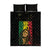 Reggae King Marley Quilt Bed Set Typeset Grunge Style