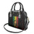 Reggae King Marley Shoulder Handbag Typeset Grunge Style