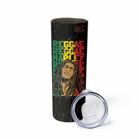 Reggae King Marley Skinny Tumbler Typeset Grunge Style - Wonder Print Shop