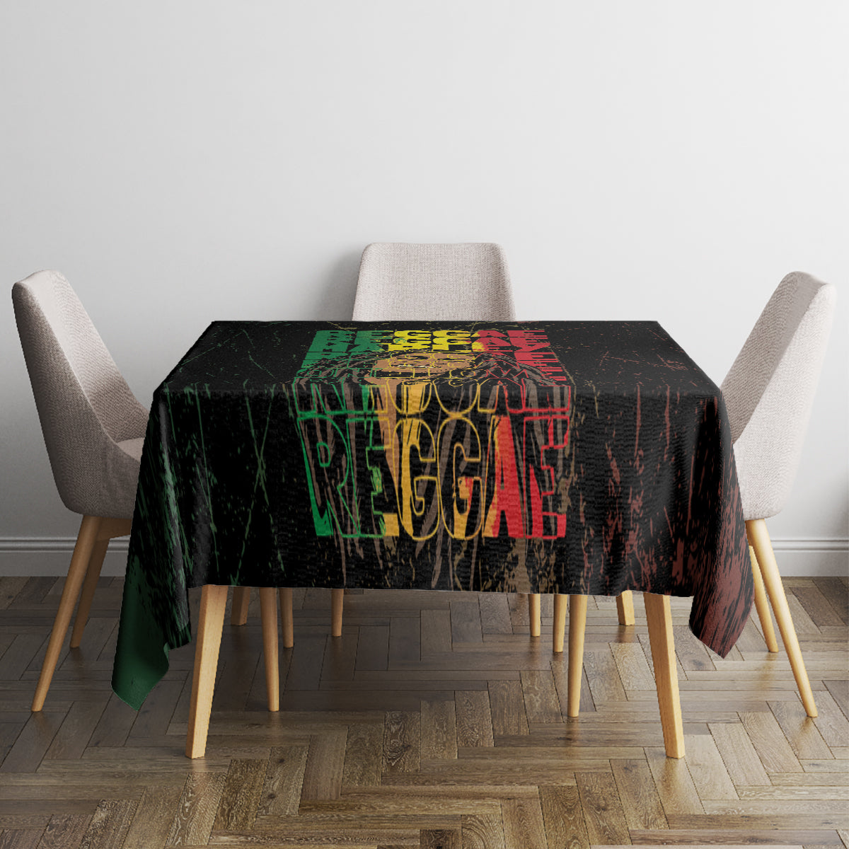 Reggae King Marley Tablecloth Typeset Grunge Style - Wonder Print Shop
