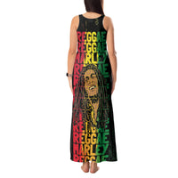 Reggae King Marley Tank Maxi Dress Typeset Grunge Style - Wonder Print Shop