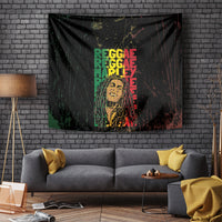 Reggae King Marley Tapestry Typeset Grunge Style - Wonder Print Shop