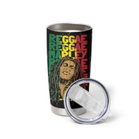 Reggae King Marley Tumbler Cup Typeset Grunge Style - Wonder Print Shop