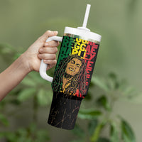 Reggae King Marley Tumbler With Handle Typeset Grunge Style - Wonder Print Shop