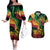Reggae Day Couples Matching Off The Shoulder Long Sleeve Dress and Hawaiian Shirt One Love One Heart LT7 - Wonder Print Shop