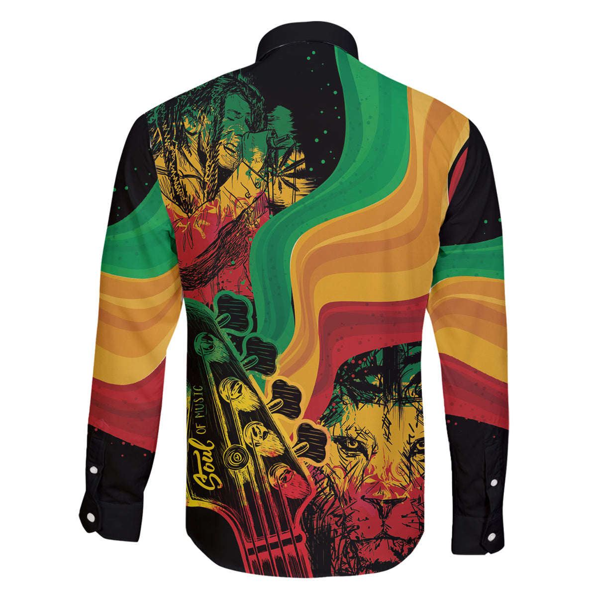 Reggae Day Family Matching Off The Shoulder Long Sleeve Dress and Hawaiian Shirt One Love One Heart - Wonder Print Shop