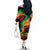 Reggae Day Family Matching Off The Shoulder Long Sleeve Dress and Hawaiian Shirt One Love One Heart - Wonder Print Shop