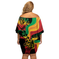 Reggae Day Family Matching Off Shoulder Short Dress and Hawaiian Shirt One Love One Heart LT7 - Wonder Print Shop