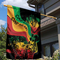 Reggae Day Garden Flag One Love One Heart - Wonder Print Shop