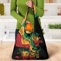 Reggae Day Grocery Bag One Love One Heart