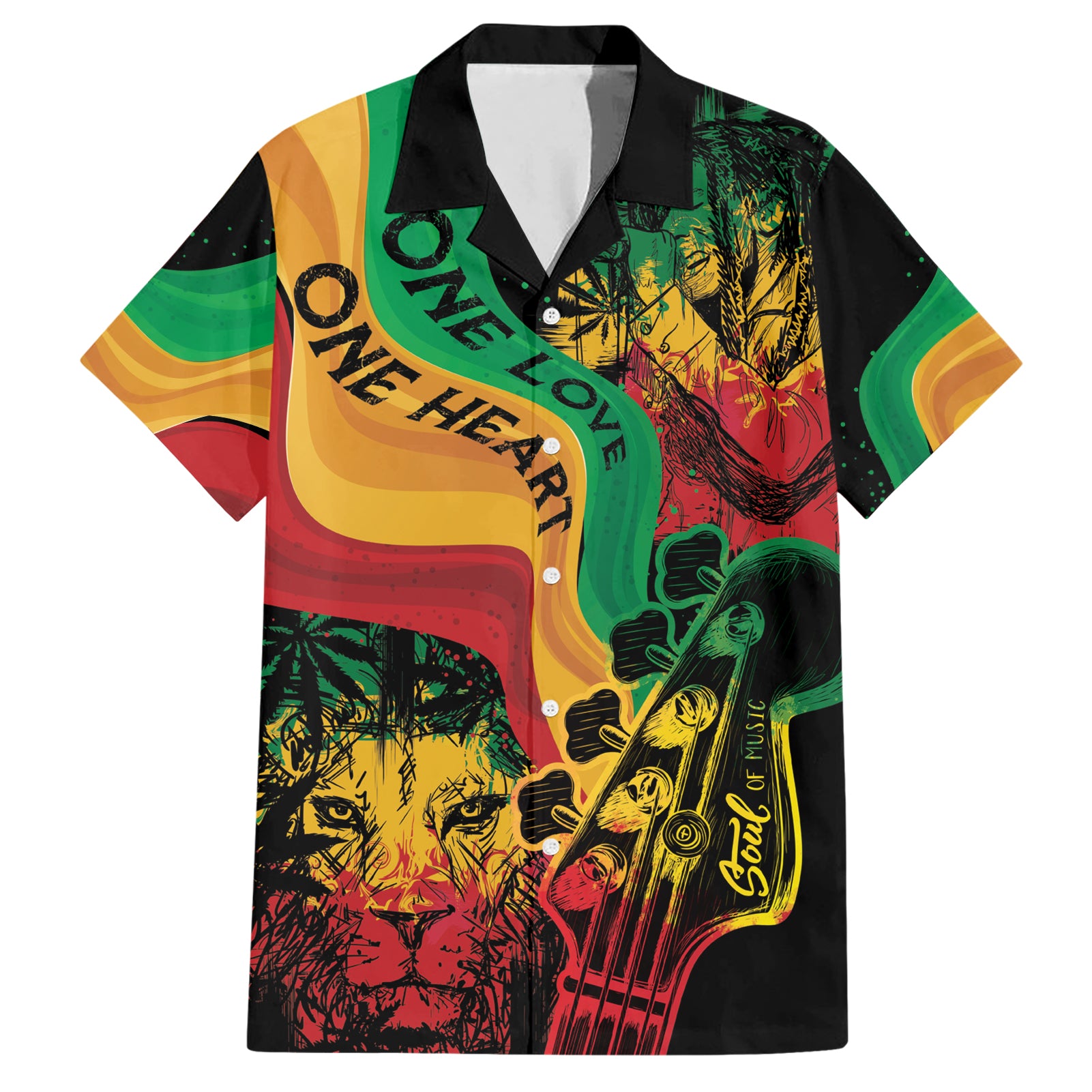 Reggae Day Hawaiian Shirt One Love One Heart - Wonder Print Shop