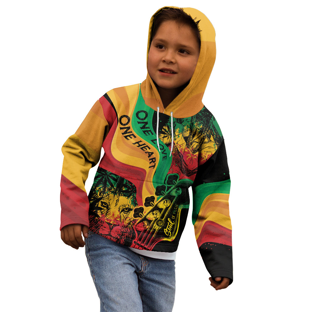 Reggae Day Kid Hoodie One Love One Heart - Wonder Print Shop