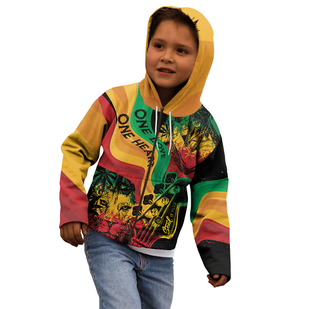 Reggae Day Kid Hoodie One Love One Heart - Wonder Print Shop