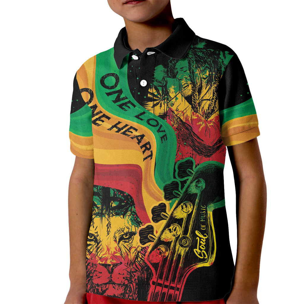 Reggae Day Kid Polo Shirt One Love One Heart - Wonder Print Shop