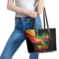 Reggae Day Leather Tote Bag One Love One Heart - Wonder Print Shop