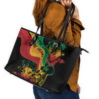 Reggae Day Leather Tote Bag One Love One Heart - Wonder Print Shop
