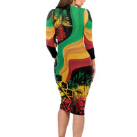 Reggae Day Long Sleeve Bodycon Dress One Love One Heart - Wonder Print Shop