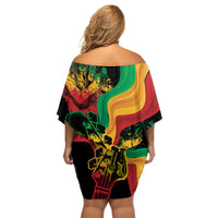 Reggae Day Off Shoulder Short Dress One Love One Heart - Wonder Print Shop