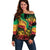 Reggae Day Off Shoulder Sweater One Love One Heart - Wonder Print Shop