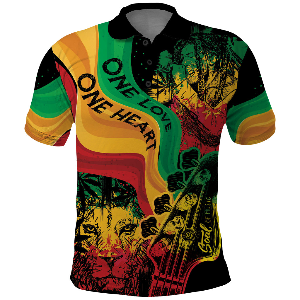 Reggae Day Polo Shirt One Love One Heart - Wonder Print Shop