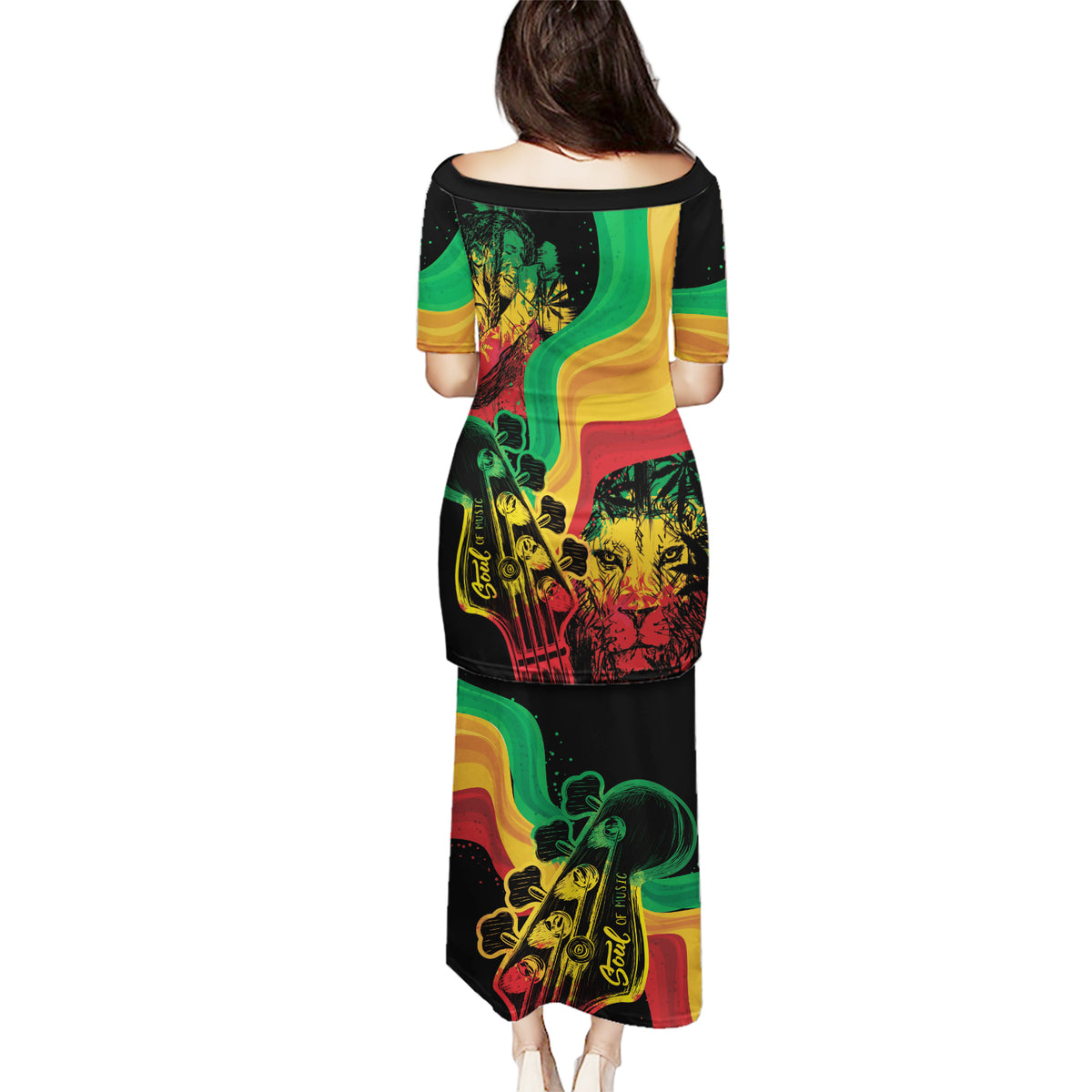 Reggae Day Puletasi One Love One Heart - Wonder Print Shop