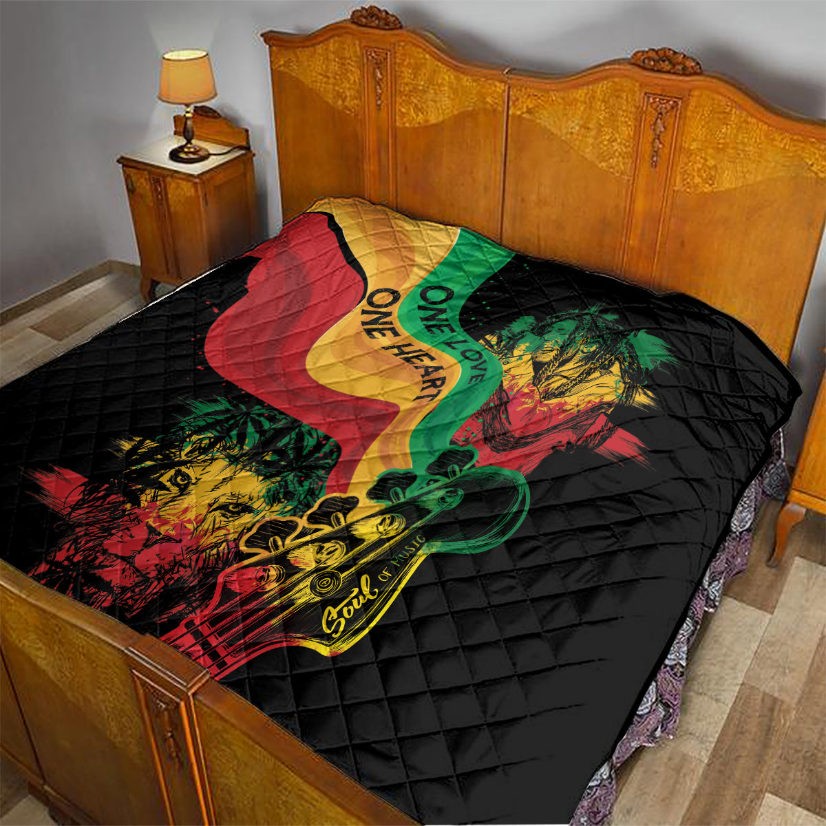 Reggae Day Quilt One Love One Heart - Wonder Print Shop