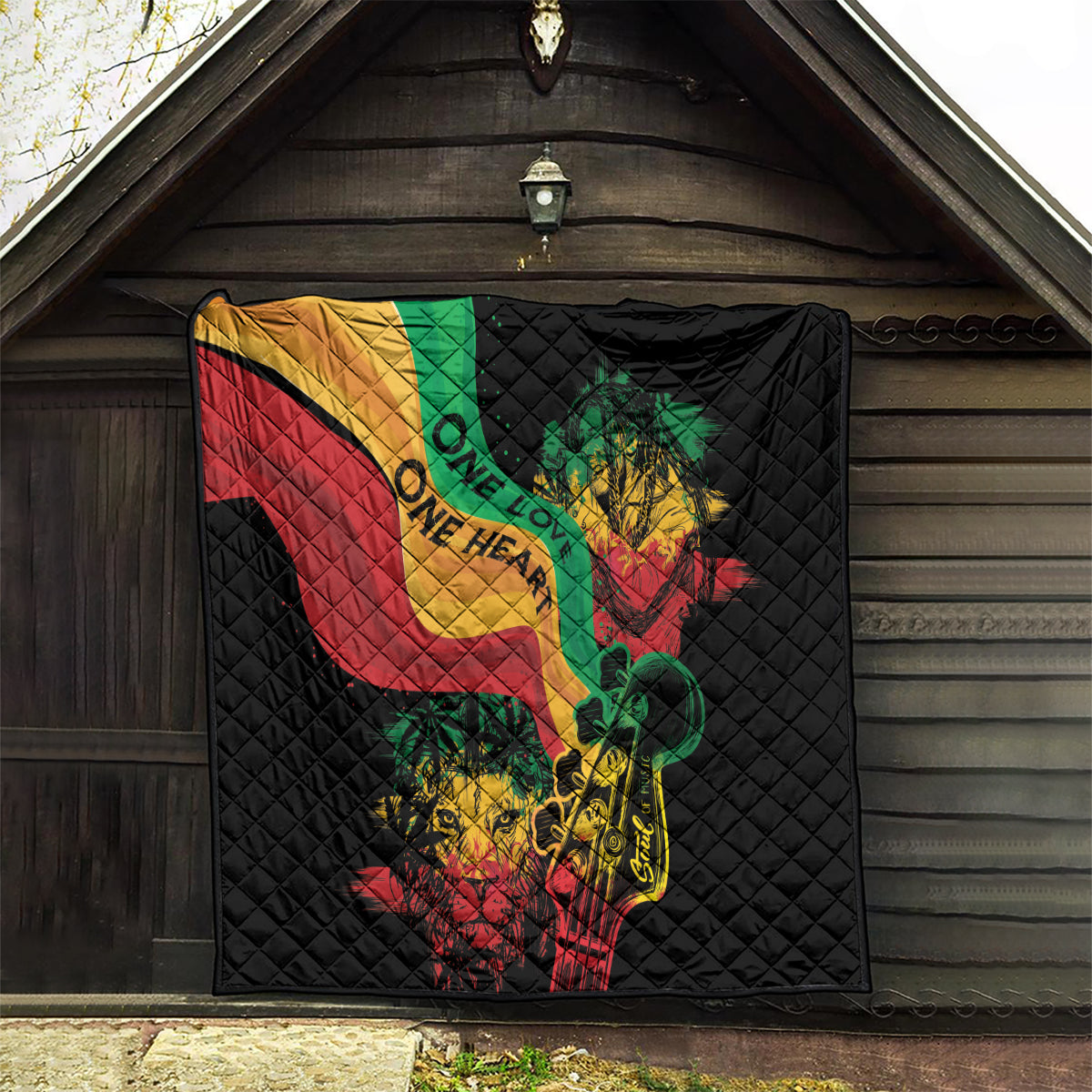 Reggae Day Quilt One Love One Heart - Wonder Print Shop