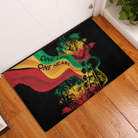 Reggae Day Rubber Doormat One Love One Heart - Wonder Print Shop
