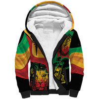 Reggae Day Sherpa Hoodie One Love One Heart - Wonder Print Shop