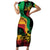 Reggae Day Short Sleeve Bodycon Dress One Love One Heart - Wonder Print Shop