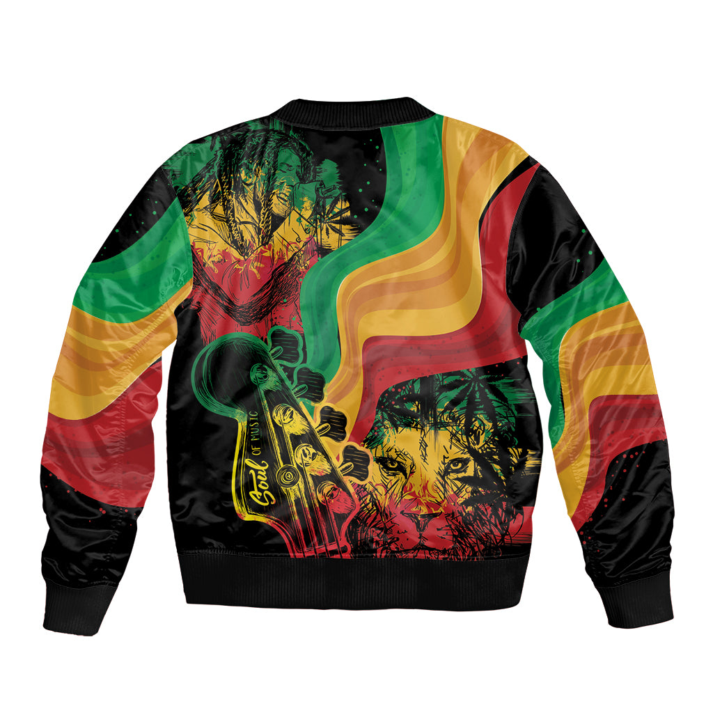 Reggae Day Sleeve Zip Bomber Jacket One Love One Heart - Wonder Print Shop