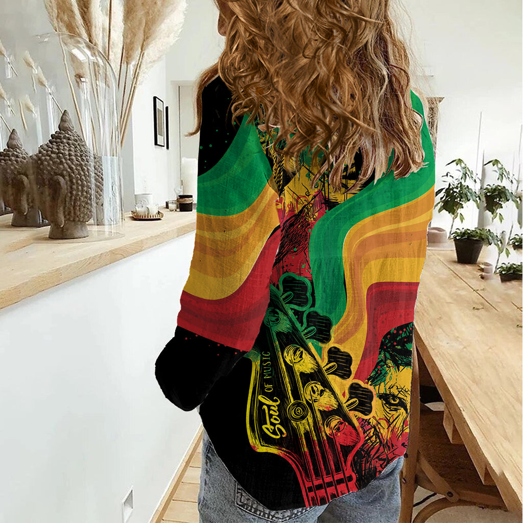 Reggae Day Women Casual Shirt One Love One Heart - Wonder Print Shop