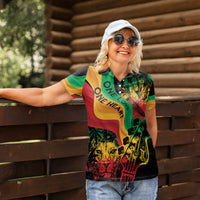 Reggae Day Women Polo Shirt One Love One Heart - Wonder Print Shop