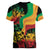 Reggae Day Women V-Neck T-Shirt One Love One Heart - Wonder Print Shop