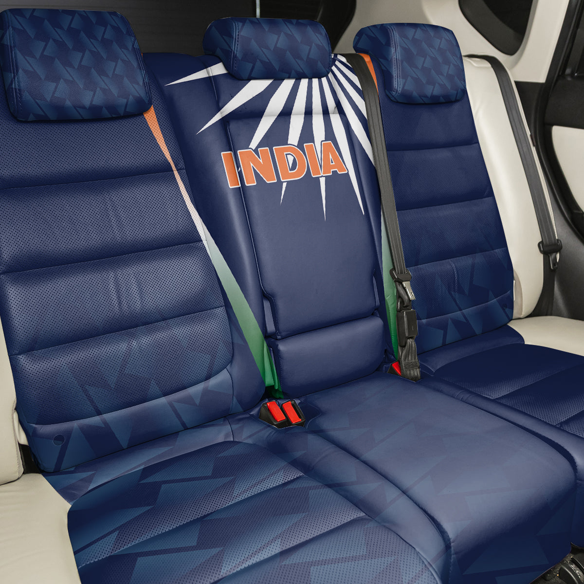 India Cricket World Cup 2024 Back Car Seat Cover Men In Blue Dynamic LT7 - Wonder Print Shop