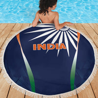 India Cricket World Cup 2024 Beach Blanket Men In Blue Dynamic LT7 - Wonder Print Shop