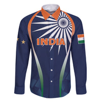 India Cricket World Cup 2024 Family Matching Off Shoulder Short Dress and Hawaiian Shirt Men In Blue Dynamic LT7 - Wonder Print Shop