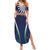 India Cricket World Cup 2024 Family Matching Summer Maxi Dress and Hawaiian Shirt Men In Blue Dynamic - Wonder Print Shop