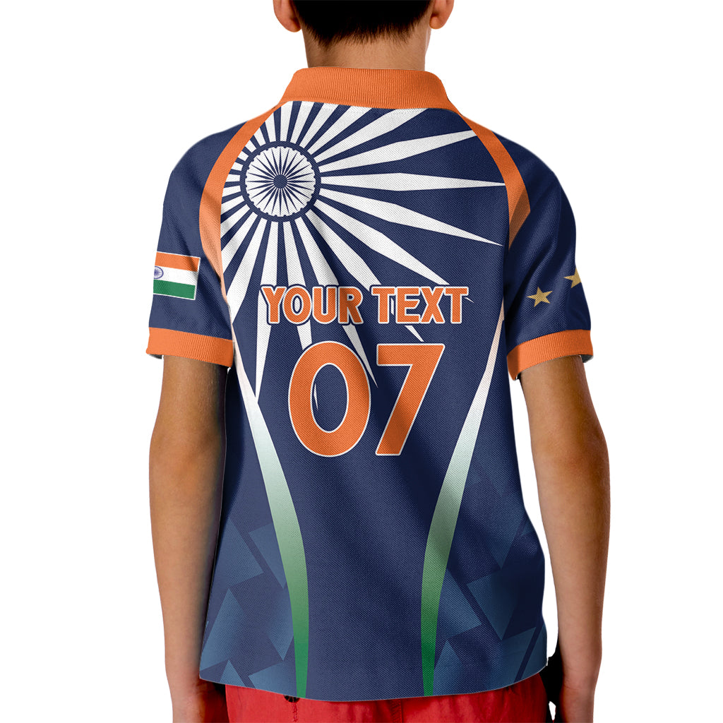 India Cricket World Cup 2024 Kid Polo Shirt Men In Blue Dynamic - Wonder Print Shop