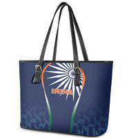 India Cricket World Cup 2024 Leather Tote Bag Men In Blue Dynamic - Wonder Print Shop