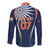 India Cricket World Cup 2024 Long Sleeve Button Shirt Men In Blue Dynamic - Wonder Print Shop